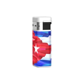 CHARLIE TURANO III PALIO TRIPLE TORCH LIGHTER - CUBAN FLAG