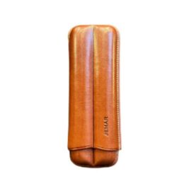 JEMAR LEATHER CIGAR CASE 2 FINGER - 56 RG - MARON/BROWN