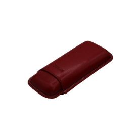 JEMAR LEATHER CIGAR CASE 2 FINGER ROBUSTO - ROJO RED