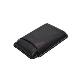 JEMAR LEATHER CIGAR CASE 3 FINGER CORONA - NEGRO/BLACK