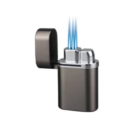 VECTOR THUNDRA TRIPLE TORCH TABLE LIGHTER - GUNMETAL SATIN