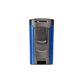 XIKAR ASTRAL SINGLE JET FLAME LIGHTER - GUNMETAL/BLUE