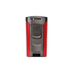 XIKAR ASTRAL SINGLE JET FLAME LIGHTER - GUNMETAL/RED