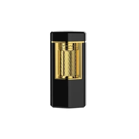 XIKAR MERIDIAN TRIPLE FLAME LIGHTER - MATTE BLACK & GOLD