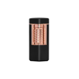 XIKAR MERIDIAN TRIPLE FLAME LIGHTER - MATTE BLACK & ROSE GOLD