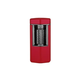 XIKAR MERIDIAN TRIPLE FLAME LIGHTER - RED & GUNMETAL