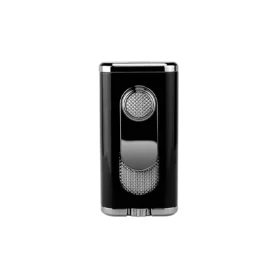 XIKAR VERANO FLAT DOUBLE FLAME LIGHTER - BLACK