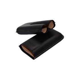 JEMAR LEATHER CIGAR CASE 2 FINGER ROBUSTO - NEGRO/BLACK