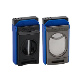 VECTOR SWITCH TWIN LIGHTER AND CUTTER - BLUE RUBBER MATTE