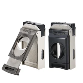 VECTOR SWITCH TWIN LIGHTER AND CUTTER - NICKEL SATIN