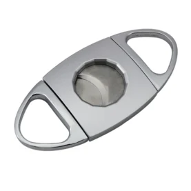 BLD 2F DB CIGAR CUTTER - OVAL - CHROME SATIN