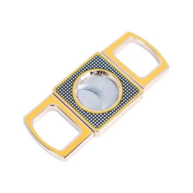 BLD 2F DB CIGAR CUTTER - SQUARE - YELLOW/BLACK